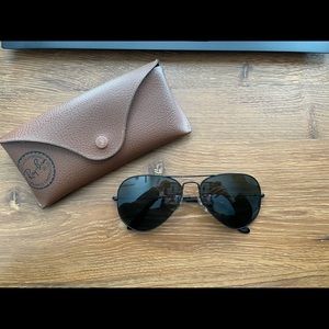 Ray-Ban Aviators. All black. Polarized.